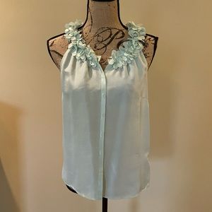 XS Mint Silk JCrew Sleeveless Top